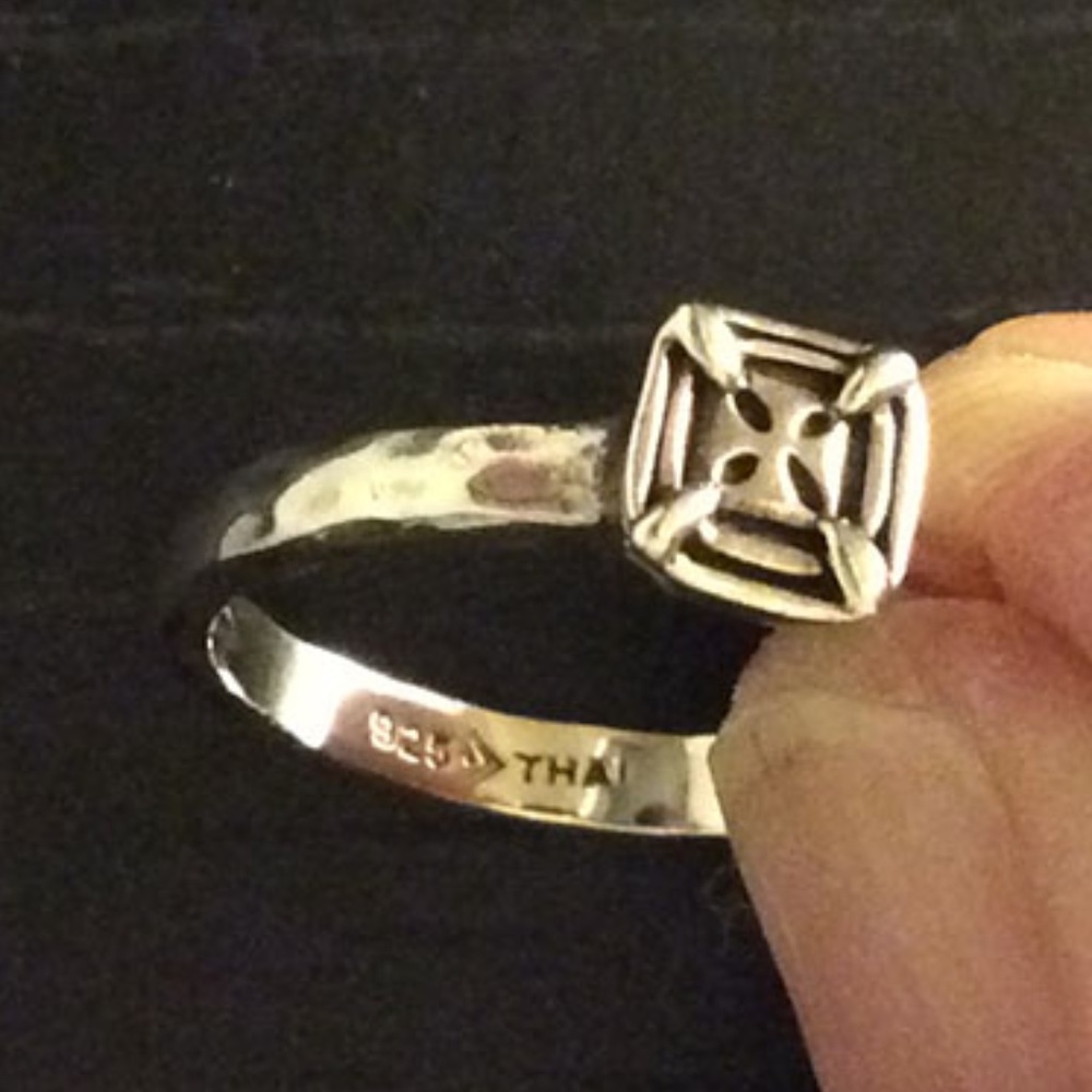 Silpada Belle Fleur Square Ring R2467 Size 6 - Picture 3 of 7